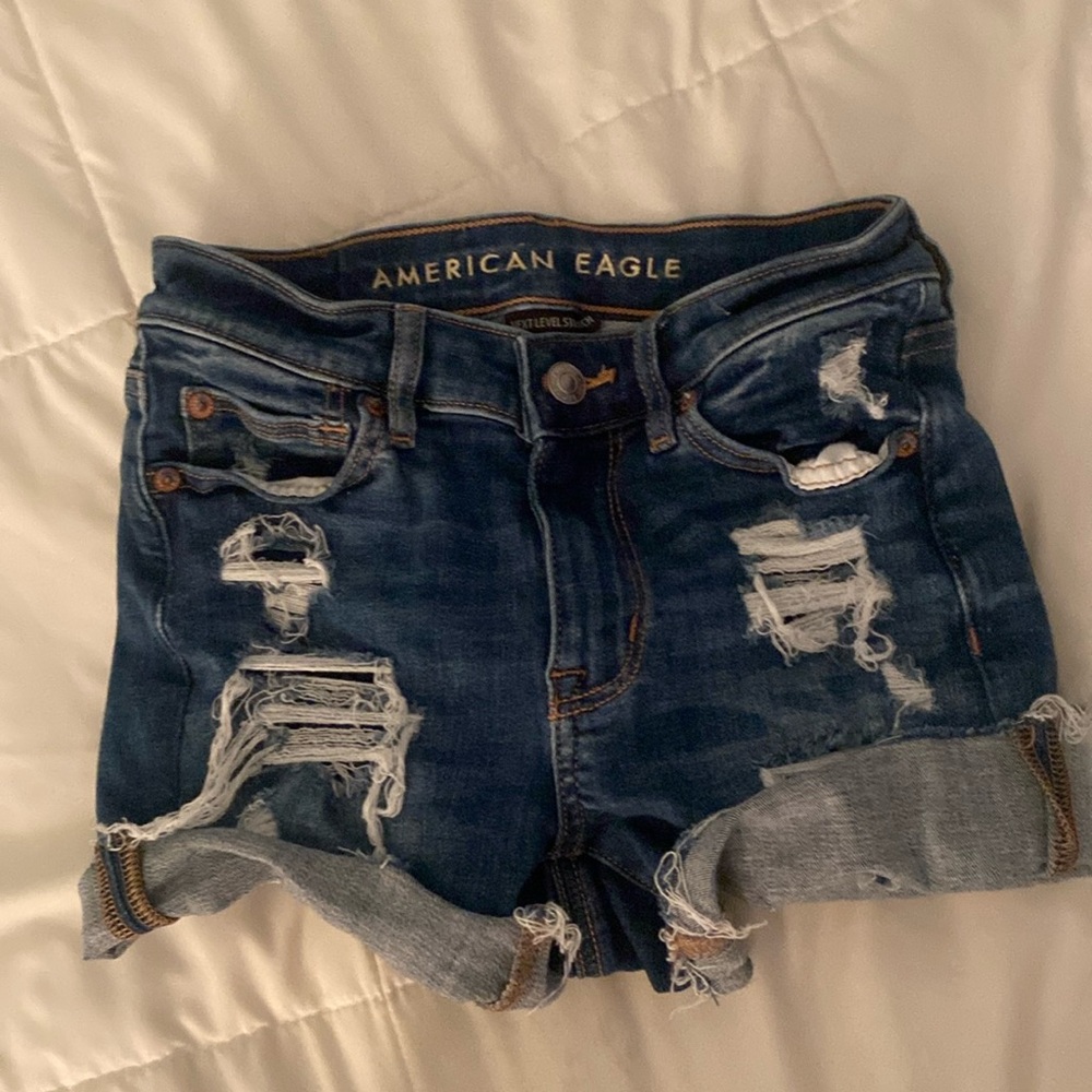American eagle blue jean shorts
